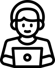 listening illustration on a white background     