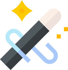 magic wand illustration on a white background    