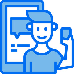 man illustration on a white background     