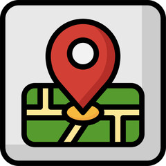 maps illustration on a white background     