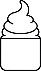 vector illustration of a jar of yogurt