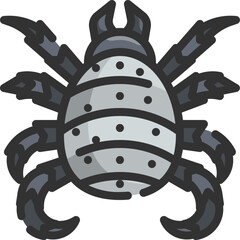 mite illustration on a white background     