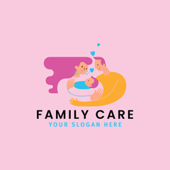 family care logo design vector format