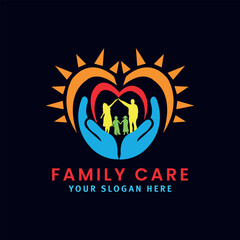 family care logo design vector format