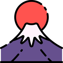 mount fuji illustration on a white background     