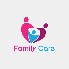 family care logo design vector format
