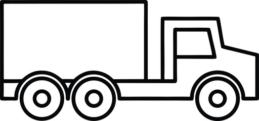 vector truck isolated on white