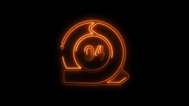 Agile sprint neon animation illustrating iterative software development process on black background