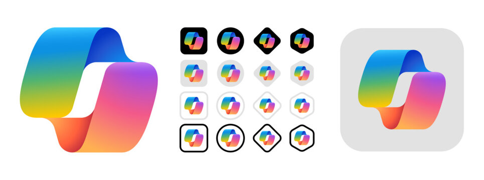 Copilot logo icon logo PNG and vector. Copilot logo transparent png. Social media icons editorial vector.