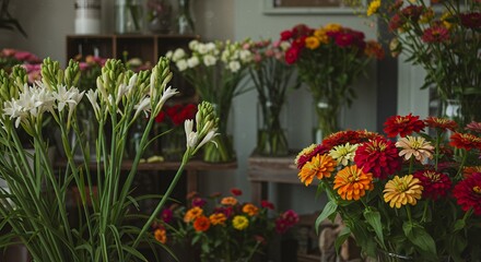 Fototapeta premium Flowers in a Shop