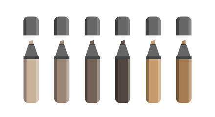 Colorful marker pens set. Highlighter pencil for school or kids