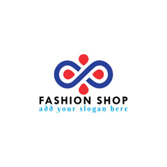 women and men fashion store logo design vector	