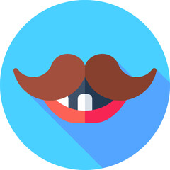 moustache illustration on a white background     