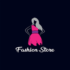 women and men fashion store logo design vector	