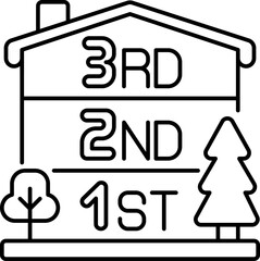 multistorey illustration on a white background    