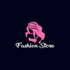 women and men fashion store logo design vector	