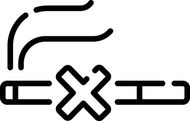 no smoking illustration on a white background     