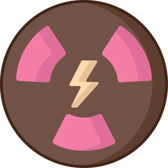 nuclear energy illustration on a white background     