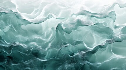 Obraz premium Abstract texture of flowing, teal and white forms.