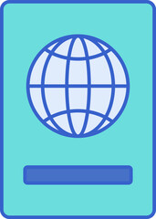 passport illustration on a white background     