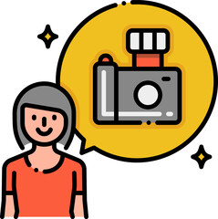 photographer illustration on a white background     