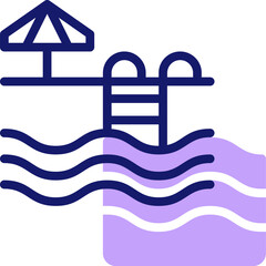 pool illustration on a white background     