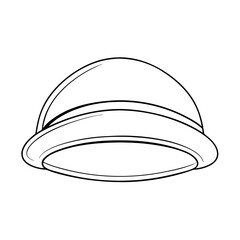Cloche Hat Outline Vector, Vintage Women’s Fashion Hat


