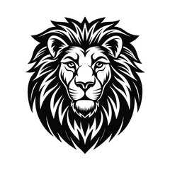 Obraz premium a clean minimal lion illustration vector art silhouette