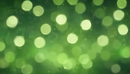 Abstract green bokeh background, soft focus, blurry lights, festive, ethereal, pastel green