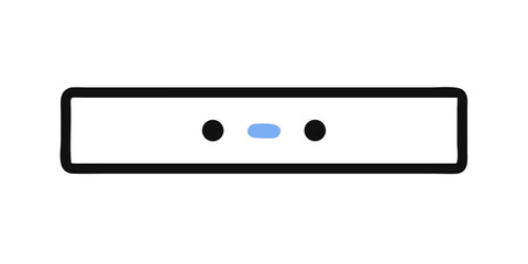 Black rounded rectangle with three centered dots