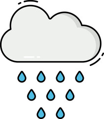 raining illustration on a white background   