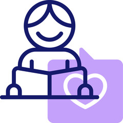 reader illustration on a white background     