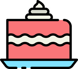 red velvet illustration on a white background     