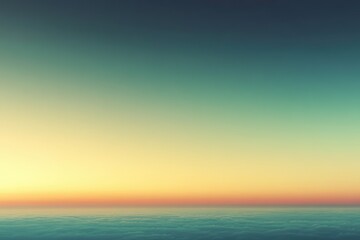 Fototapeta premium A tranquil, hazy sunset over a sea of clouds.