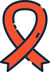 ribbon illustration on a white background     