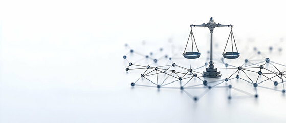 Justice Scales In Digital Network