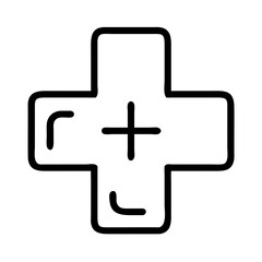 Obraz premium Medical Cross Symbol in Minimalist Style 