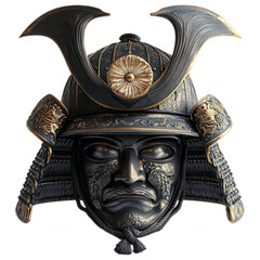 Detailed Samurai Mask and Helmet