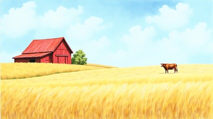 Golden Fields and Rustic Charm