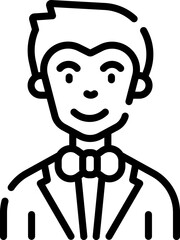 actor illustration on a white background     