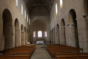 Fototapeta premium Eglise Saint-Benoît, village de Saint Benoît du Sault, département de l'Indre, France