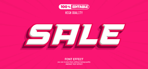 Sale text effect. Editable text effect