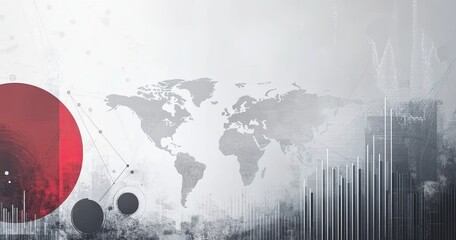 Global data visualization, abstract graphic