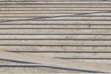 Concrete staircase with ramp accessibility