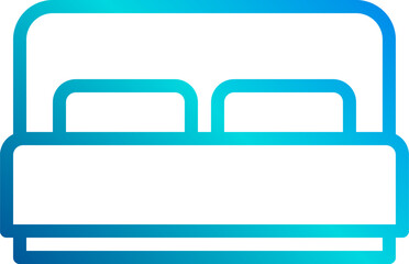 bed illustration on a white background    