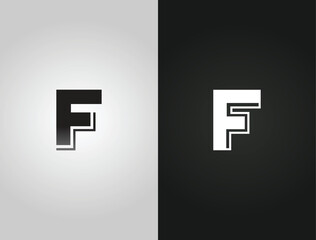 Letter F Abstract Logo Design Modern Creative Vector Template.