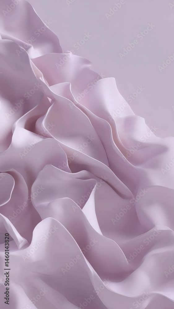 Poster abstract purple folded fabric with smooth curves creating an organic soft visual display for modern 