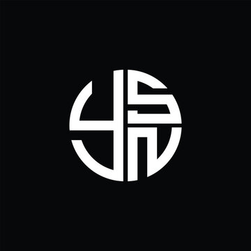 YSN logo YSN icon YSN vector YSN monogram YSN letter YSN minimalist YSN Circle YSN flat Unique modern flat abstract logo design.