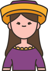 chilean illustration on a white background    