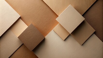 Abstract Geometric Pattern of Warm Beige and Brown Tones with Textural Elements
